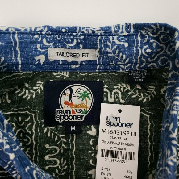 Reyn Spooner Mens Hawaiian Shirt Size Medium Lahai - Picture 6 of 8
